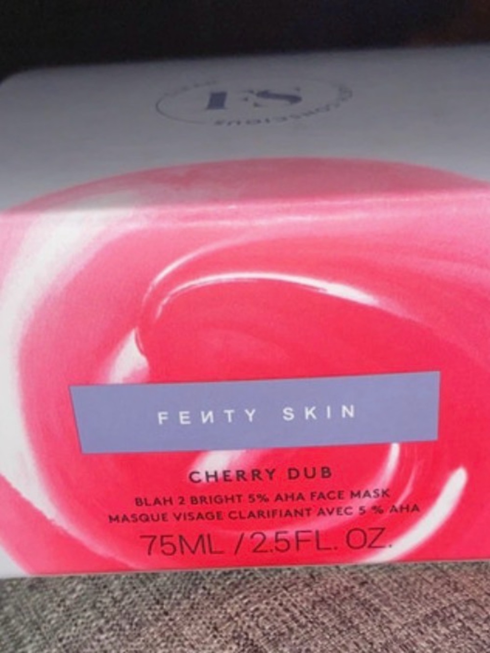 Fenty Beauty Face Mask Cherry Dub - Red Pink Packaging